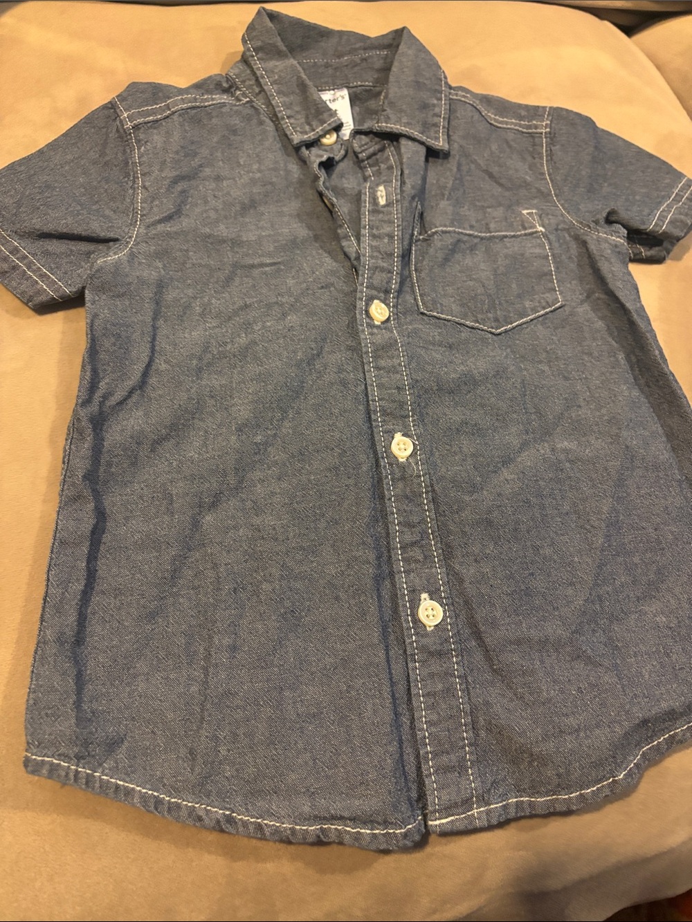 Carter's Toddler Chambray Button-Up Shirt - Blue